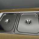 Valgus Commercial Bain Marie, 19 Qt Stainless Steel Food Warmer for Buffet, 2x Round Pots with Tap