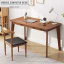 IOTXY Solid Wood Writing Desk - Home Office Workbench Desk with Drawer, Laptop Computer Work Study Table, 120CM