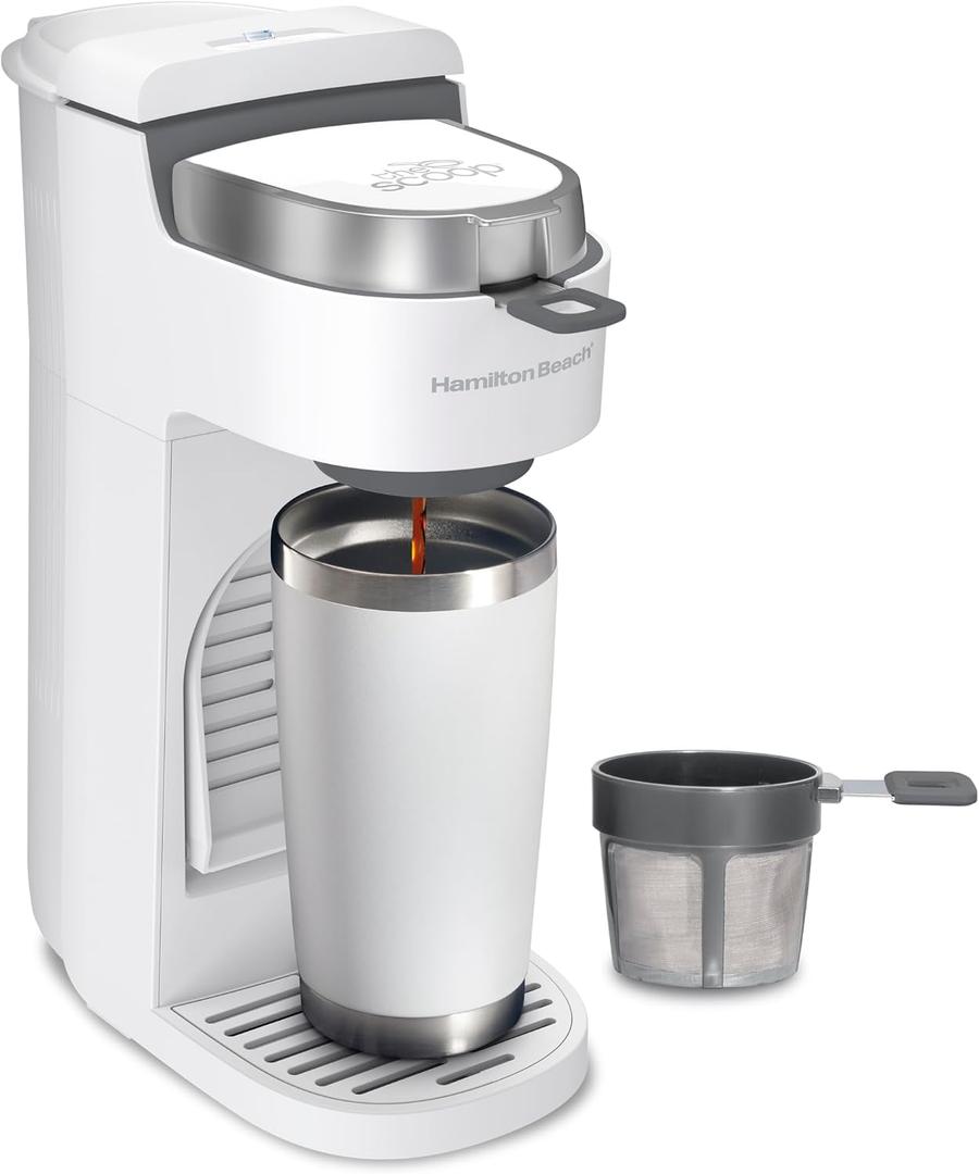 Hamilton Beach The Scoop® Single-Serve Coffee Maker, White - 47621