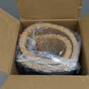 Spring Welcome Door Mats Combo Set, 100% Coco Coir Doormat with Welcome & Flower + 28" x 43" Blue and White Plaid Rug, Front Porch Entryway Decor Indoor Outdoor Floor Easter Mats