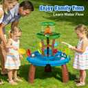 VROGTIK Water Table for Toddlers with Fishing Game Set 3-Tier Kids Sand Water Table Sensory Outdoor Toys for Kids Ages 4-8 Summer Beach Outside Toys Backyard for Kids Toddlers Age 3 4 5 6 7 8 9 10