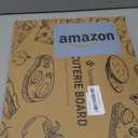 Charcuterie Board with Lid, 2-in-1 Bamboo Cheese & Cutting Board with Engraved Guide, Covered Snack Serving Tray, Includes 2 Plastic Cutting Mats & 4 Cheese Knives, Charcuterie Accessories Gift