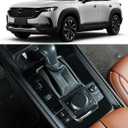 Interior Center Console Gear Shift Panel Cover Trim Fitment for 2025 2024 2023 Gas Mazda 50 CX50 CX-50, Small-1PC Gas, Gloss Black