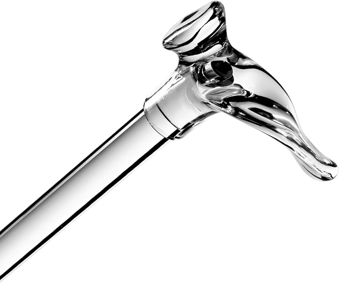 Elegant Lucite Clear Cane with Contour Handle - Right Hand - Safety Aid - 250lbs Limit - Deluxe Comfort Walking Cane - Acrylic Canes and Walking Sticks