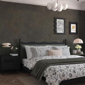 JSEVEM 31"×157" Extra Thick Wide Dark Brown Tan Charcoal Grey Rusty Concrete Wallpaper Peel and Stick Metallic Concrete Contact Paper Vinyl Matte Stickers for Bedroom Bathroom Living Room Office Walls