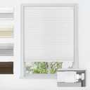LazBlinds No Tools No Drill Cordless Cellular Shades, Blackout Light Blocking Honeycomb Shades for Home, Thermal Insulation Blinds for Windows, 34" W x 64" H, White