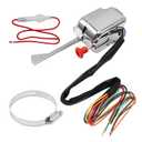 Universal Turn Signal Switch, 12V Chrome Street Hot Rod Turn Signal Switch Replacement for Ford Buick GM Car Truck Street Rod Dune Buggy Sand Rail