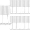 12 Pack Plastic Wine Glasses 10 Oz Large Reusable Drinking Cups Vintage Champagne Glasses with Stem,Acrylic Shatterproof Drinking Glasses Goblets for Wedding Toasting Parties Christmas Glassware，White, 12 PCS