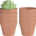 Fcacti Terra Cotta Pots with Drainage Hole - 8 Pack 4.6 Inch Clay Pot Ceramic Pottery Planter Cactus Flower Pots Succulent Pot, Great for Indoor Outdoor Plants, Crafts and Wedding Favor