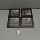 KINLINK 4x4 Picture Frame Black Set of 4, Wooden Square Photo Frames with Plexiglass for 4x4 without Mat for Table and Wall Display