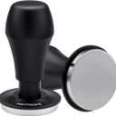 Normcore 51mm Coffee Tamper V4.1 with Click Sound Feedback, Spring Loaded Tamper Fit Delonghi Portafilter, 304 Stainless Steel Flat Base, Anodized Aluminum Handle with Silicone Stand, Black