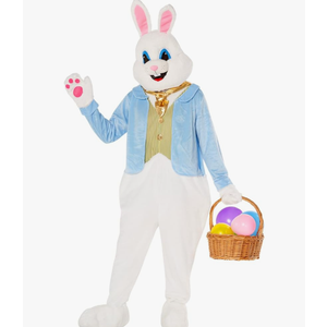 Morph Easter Bunny Costume Adult Deluxe Rabbit Mascot Outfit for Men - Perfect for Easter Costumes and Events (X-Large Size)