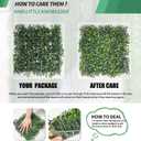Artificial Grass Wall Panels, 12 Pack 10"x10" Boxwood Hedge Wall Panels with 100 Zip Ties, Boxwood Backdrop for Outdoor Indoor Decorative Fences Privacy Hedge