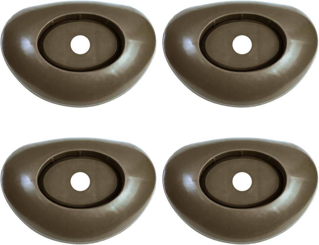 4-Pack Leg End Caps Footings 5 1/4" x 3 5/8"x1" for Frame Vertical Legs 2.5" x 1.75", Leg Caps Compatible with Coleman 18ft x 48in, 24ft x 52in, 22ft x 52in Round Above Ground Pool Foot Supports