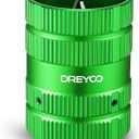 Dreyoo Deburring Cutters, Copper PVC Tube Reamer Tool Plumbing Tools 1/4'' to 1-5/8'' Inner Outer Reamer Pipe Tubing Chamfer for Metal PVC PPR Copper Brass Aluminum(Green)