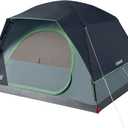 Coleman Skydome Series Camping Tent Weatherproof Tent Includes Pre-Attached Poles Rainfly Carry Bag and Unique Pattern Sets up in 5 Minutes (PFAS-Free, Blue)