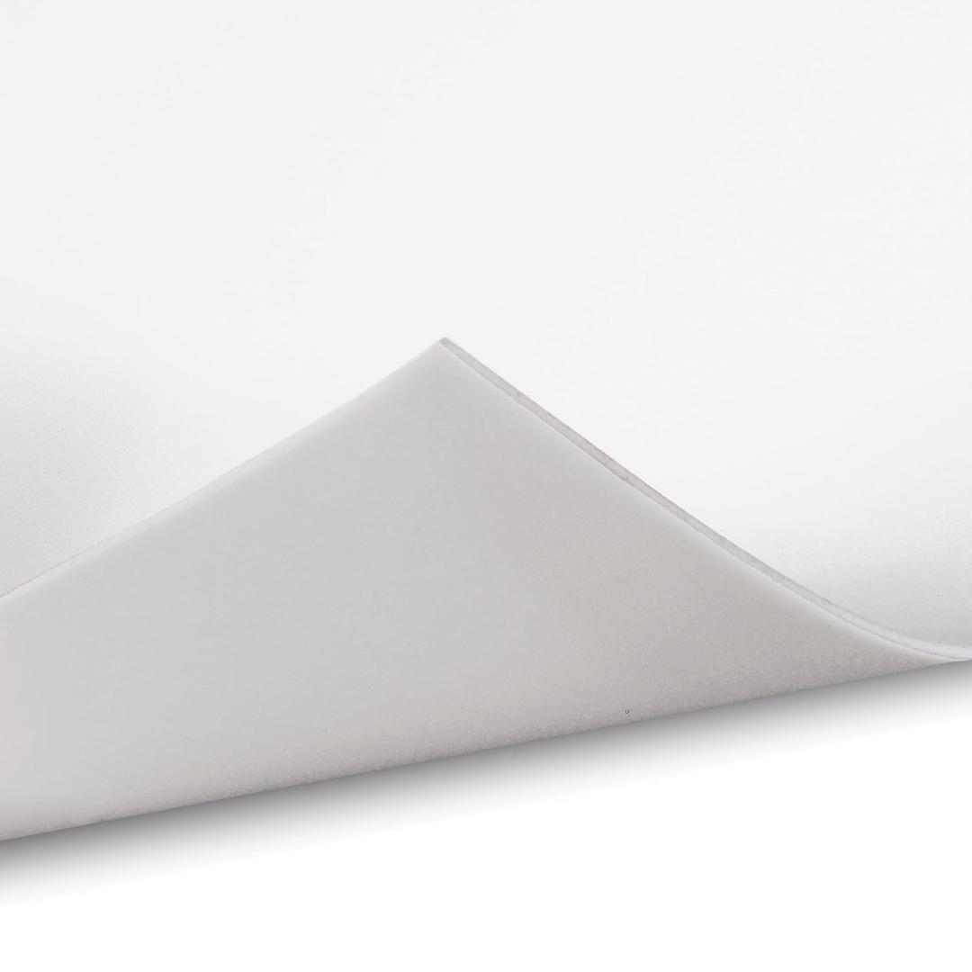 Exactly Rubber - White Silicone Sheet, 60A Durometer Silicone Mat, Food-Grade Rubber Mat with -80 to 450F Temperature Resistance, 400% Elongation, Silicone Placemat Made in The USA, 1/32 x 12 x 18