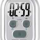 x-wlang 3-in-1 Alerts timer 1013 with vibration ,beep and flash.(kitchen timer ,medical timer, therapeutic timer), silver