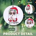 2 x 67 Funny Christmas Ornament  67 Meme Black Santa Says Six Seven Acrylic Ornament, Teen Slang Meme Xmas Tree Decor, Viral Gift for Gen Z Teen Boys Girls