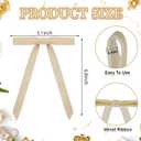 30 Pcs Christmas Velvet Wreath Bow, 5 x 7 Inch Vintage Velvet Ribbon Bows Rustic Crafts Gift Bows for Indoor Outdoor Wreaths Garland Holiday Xmas Tree Wrapping Crafts (Beige, Width of 5/8")