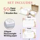 50 Pcs Advice and Wishes for the Mr and Mrs Cards in Box - Bridal Shower Guest Book - Perfect for Newlywed Games, Reception Decor, Engagement Parties & Anniversary Wishes(Champagne) - B03