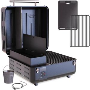 Traeger Grills TFT18KLD Ranger, Portable Wood Pellet Grill and Smoker Electric Tabletop Pellet Smoker with Digital Arc Controller, Cast Iron Griddle, For Tailgating and Outdoor Cooking
