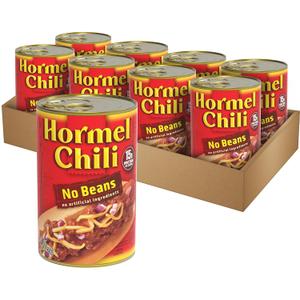 Hormel Chili With No Beans 15 Oz (8 Pack), Best By APR 2028 