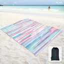 Sunlit Silky Soft 106"x81" Sand Proof Beach Blanket Sand Proof Mat with Corner Pocket and Mesh Bag for Beach Party, Travel, Camping and Outdoor Music Festival, Sunset Sky