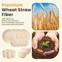 Homienly Premium Wheat Straw Dinnerware Sets, Lightweight & Unbreakable Plates and Bowls Sets,Cups,Service for 4,Dishwasher and Microwave Safe 16 PCS Dish Sets for HomeCamping- Beige