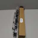 Black 5 Racks and 4 Hooks Mop and Broom Holder Wall Mount, Broom Organizer Storage Tool Racks Stainless Steel Heavy Duty Hooks Self Adhesive Solid Non-slip for Home Kitchen Garden Laundry Garage