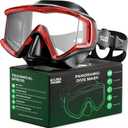 Pano 3 Scuba Diving Mask, Tempered Glass Snorkel Mask Three-Window Scuba Mask No-Leak Dive Mask Silicone Skirt Diving Mask for Snorkeling and Scuba Use
