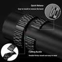 Stainless Steel Band Compatible with Casio MDV106-1A/MTP-VD01/MDV106-1AV,22mm Soft Quick Release Metal Watch Strap for Men's Casio MDV-106 Series Strap Replacement Men Women