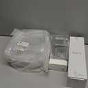 Nervure 175PCS Silver Plastic Plates - White and Silver Disposable Plates for 25 Guests Include 50Plates, 25Cups, 25Forks, 25Knives, 25Spoons, 25Napkins for Wedding & Party