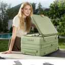 Hanke Hardside Expandable Carry On Luggage, 20 Inch Top Opening Trunk Luggages with Spinner Wheels, All-PC Hard Shell Carry-On Suitcase, Lightweight & TSA Airline Approved (Bamboo Green, 46L)