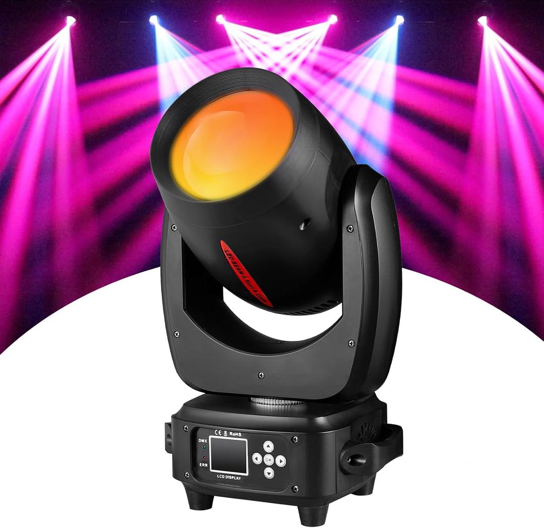DJ Light Moving Head 180W LED Spot Beam Zoom Lighting 14 Gobos 12 Colors Rotating prisms RDM DMX Stage Lights for Disco Club Party Dance Wedding Bar KTV Live Show