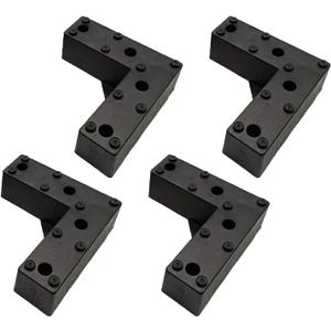 Elegant Upholstery Furniture Legs Plastic Furniture Support Feet Set of 4 | Thickened Replacement Cabinet Legs Furniture Risers Sofa Legs Coffee Table Bedside Table Furniture Legs (5CM, Black)