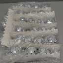 Sumind 8 Pack Disco Party Decorations Mini Disco Ball Garlands Silver Mirror Ball Hanging Banner Silver Streamer Curtains for Birthday Wedding Christmas Party Backdrop Supplies(2 Inch, 3 Inch)