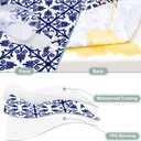 misaya 2 Pack 6 Foot Rectangle Picnic Tablecloth, Elastic Fitted Waterproof Table Cover, Windproof Washable Polyester Table Cloth for Camping, Indoor and Outdoor (Navy, 30" x 72")