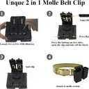Universal Double Magazine Pouch, 9mm .40 .45 .357 Double Stack Mag. Holder Dual Stack Mag Holster with 1.5''-2.5'' Belt Clip for Glock Sig sauer S&W Beretta Browning Taurus H&K Most Pistol Mags