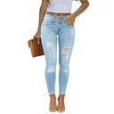 KUNMI Women's Skinny Ripped Trendy Jeans Distressed Stretchy Denim Pants