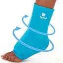 FOMI Hot Cold Ankle Foot Gel Ice Pack Wrap | Premium Comfort 360 Degree Solid Gel Cooling Compression for Plantar Fasciitis, Heel Spurs, Achilles, Tendonitis, Sore Feet, Gout | One Size (Blue)