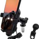 Motorcycle Phone Mount with Charger GPS Navigation Bracket Mobile Phone Holder Fork Stem for Suzuki Hayabusa GSX-R 600 750 1000 YZF R1 R6 S1000RR CBR250R 300R Kawasaki Ninja 400