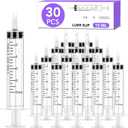 30 PCS 10ml Oral Syringe With Cap, Plastic Syringes without Needle for Medicine Dropper, Feeding Pets, Liquid Measuring, Handicrafts, Individually Sealed, Luer Slip