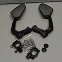 Hestya 1 Pair Handlebar Bike Mirror 360° Rotatable and Adjustable Universal Fit Rearview Bicycle Mirrors Glass Lens Safe Cycling Accessories for Scooter, E-bikes, Mountain Bikes, Road Bicycles(Black)