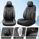 Car Seat Covers for Jeep Gladiator 2020-2025 2026 All Black | Full Set 5 Seat - Premium LeatherWaterproof & BreathableAll-Weather Seat Cushion Protecto & Airbag Compatible