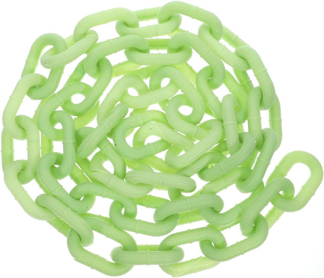 Glow in The Dark Halloween Chain Simulated Luminous Chain Plastic Glowing Props for Halloween Masquerade Haunted House Party Decorations