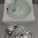 KCO Lighting Mid Century Modern Wall Sconce Vintage 1-Light Green Glass Wall Sconce Antique Brass Wall Light Fixture Brushed Gold Bathroom Vanity Light Hallway Sconces Wall Lighting