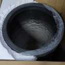 Kante 27.8 Inch Tall Concrete Planter, Large Round Cylindrical Plant Containers with Drainage Hole, Suitable for Indoor Outdoor Plants, Home Decor, Black