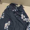 SOLY HUX Women's Boho Floral Print Backless Maxi Dress Tie Front Deep V Neck Sleeveless A Line Flowy Dresses Dark Blue Print Small