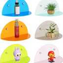 6 Pack Small Wall Shelf, Colorful Acrylic Shelves for Wall Mounting, No Drilling Floating Shelf for Home Dcor and Office, Display Ledges Popmart Funko Figures (A2)